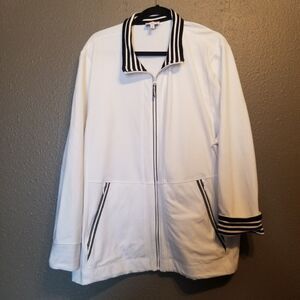 Talbots 3X Sweatshirt Jacket The Oprah Magazine Collection Full Zip Track Casual